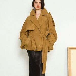 françoise cropped trench coat